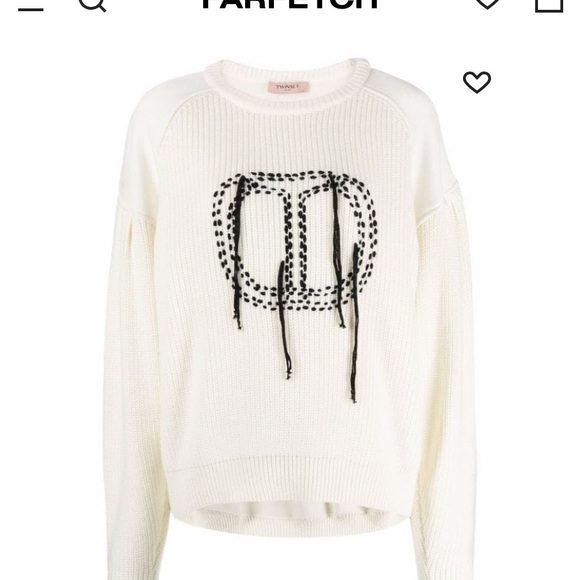 Twinset Contrast Stitch Knit/Fleece Top - Picture 2 of 12